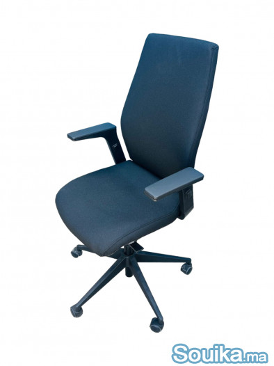 Fauteuil de bureau SOKOA Sedna tissu noir