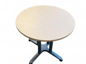 Table ronde Strafor 80cm finition chêne