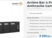 Frigo arrière Bar Gamko 4 portes boisson