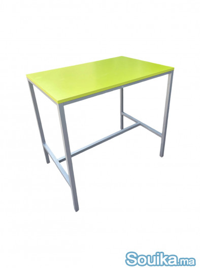 Table Haute Loki avec 4 Chaises - Finition Verte