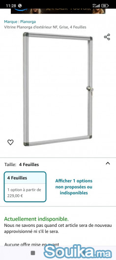 Vitrine d'affichage Planorgra 46x64cm 4 feuilles