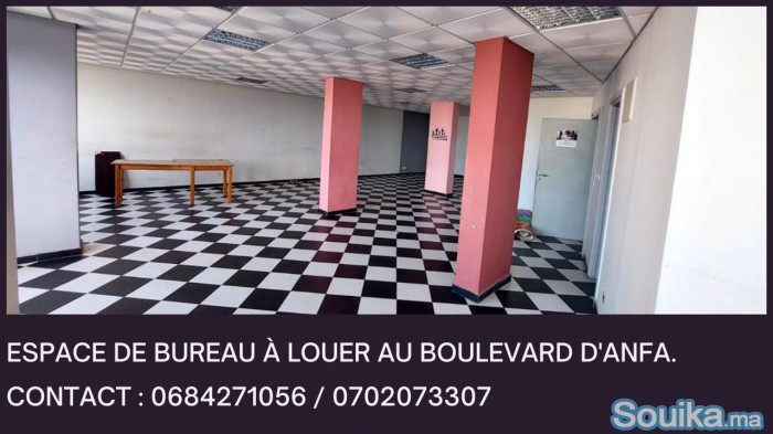 Location espace bureau 360m2 à Anfa