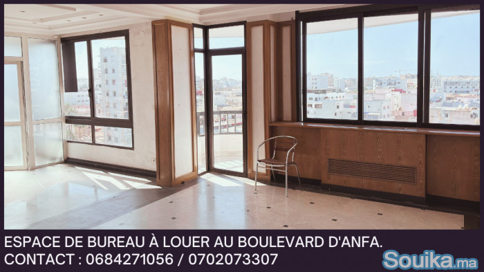 Location espace bureau 360m2 à Anfa