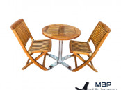 Ensemble Table de Jardin Ronde 2 Chaises