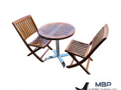 Ensemble Table de Jardin Ronde 2 Chaises