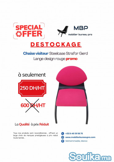 Chaise Visiteur Steelcase Strafor Gerd Lange