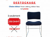 Chaise Visiteur Howe Selency - Tissu Noir Promo