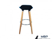 Tabouret de bar nordique en bois massif -Promotion