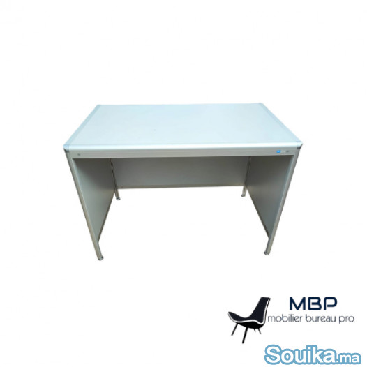 Bureau droit de travail finition aluminium Stielow