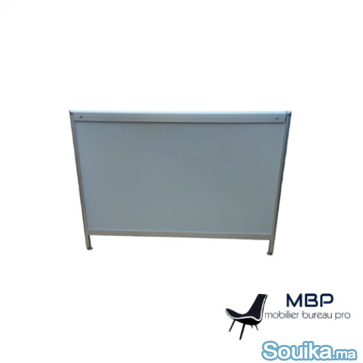 Bureau droit de travail finition aluminium Stielow