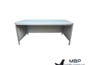 Bureau droit de travail finition aluminium Stielow