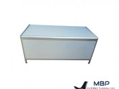 Bureau droit de travail finition aluminium Stielow