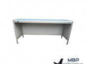 Bureau droit de travail finition aluminium Stielow