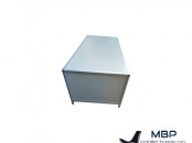 Bureau droit de travail finition aluminium Stielow