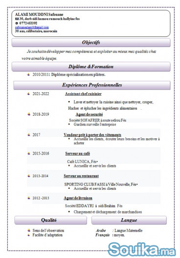 Livreur - Pompiste - Agent de securite