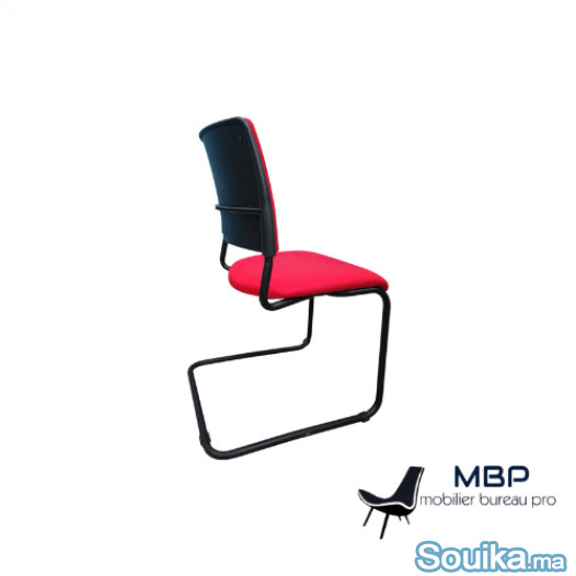 Chaise visiteur luge Magencia Soya rouge promo