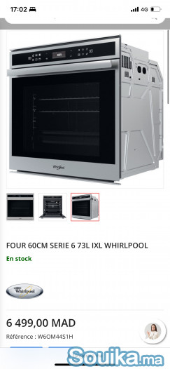 Four encastrable whirlpool