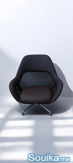 Fauteuil Coalesse by Steelcase cuir marron