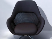 Fauteuil Coalesse by Steelcase cuir marron