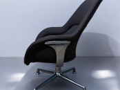 Fauteuil Coalesse by Steelcase cuir marron