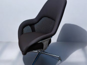 Fauteuil Coalesse by Steelcase cuir marron